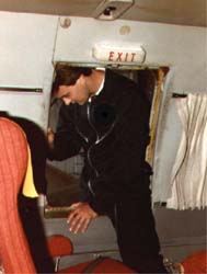 individual 
using emergency exit